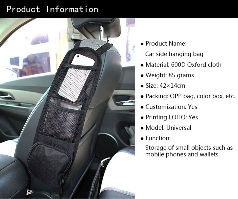 Housse de rangement pour siège de voiture