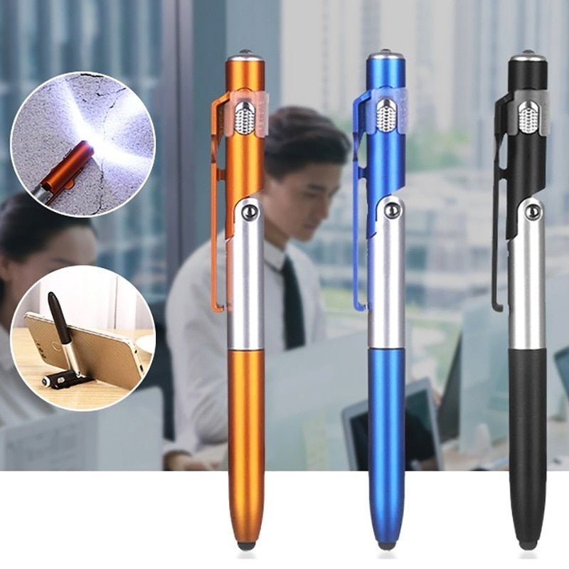 3x Stylo pliable avec lumière LED intégrée