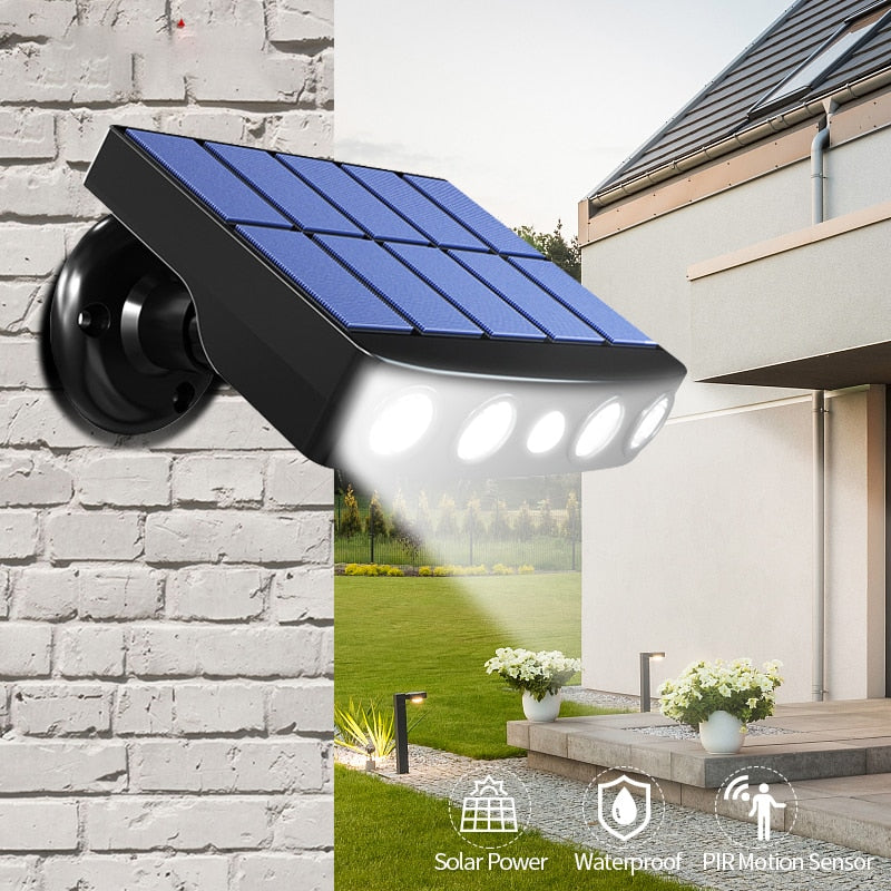 Applique LED solaire - capteur intelligent 3 modes + télécommande