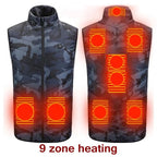 Gilet Chauffant Electrique - 8 Zones chauffantes
