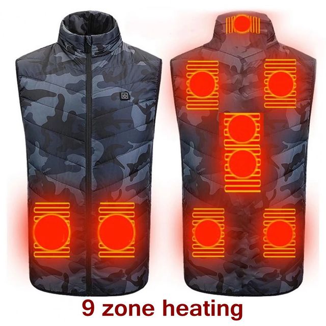 Gilet Chauffant Electrique - 8 Zones chauffantes