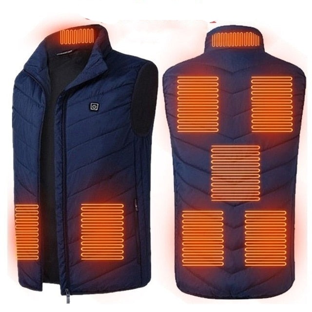 Gilet Chauffant Electrique - 8 Zones chauffantes