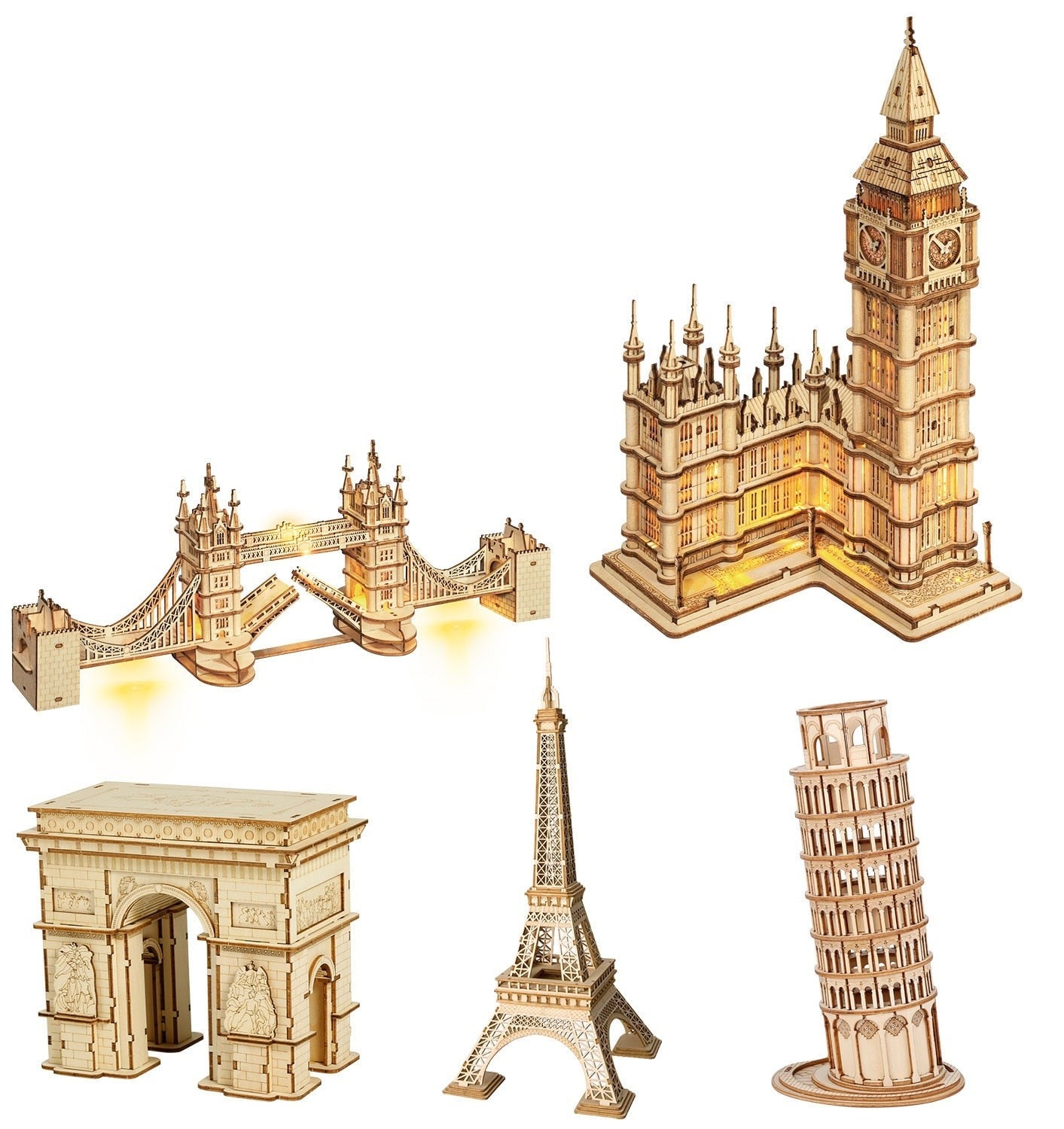 Puzzle en bois 3D - Monuments
