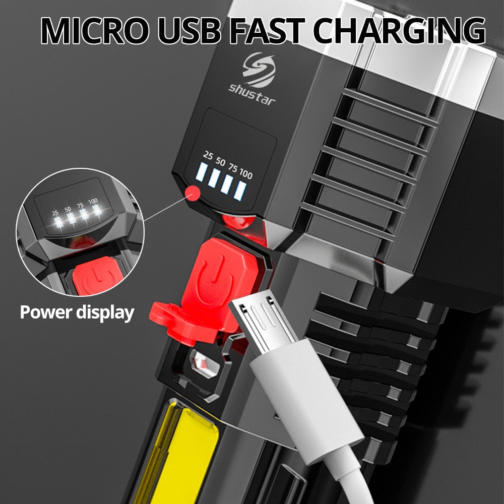Lampe torche PUISSANCE+ USB rechargeable
