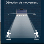 Applique LED solaire - capteur intelligent 3 modes + télécommande