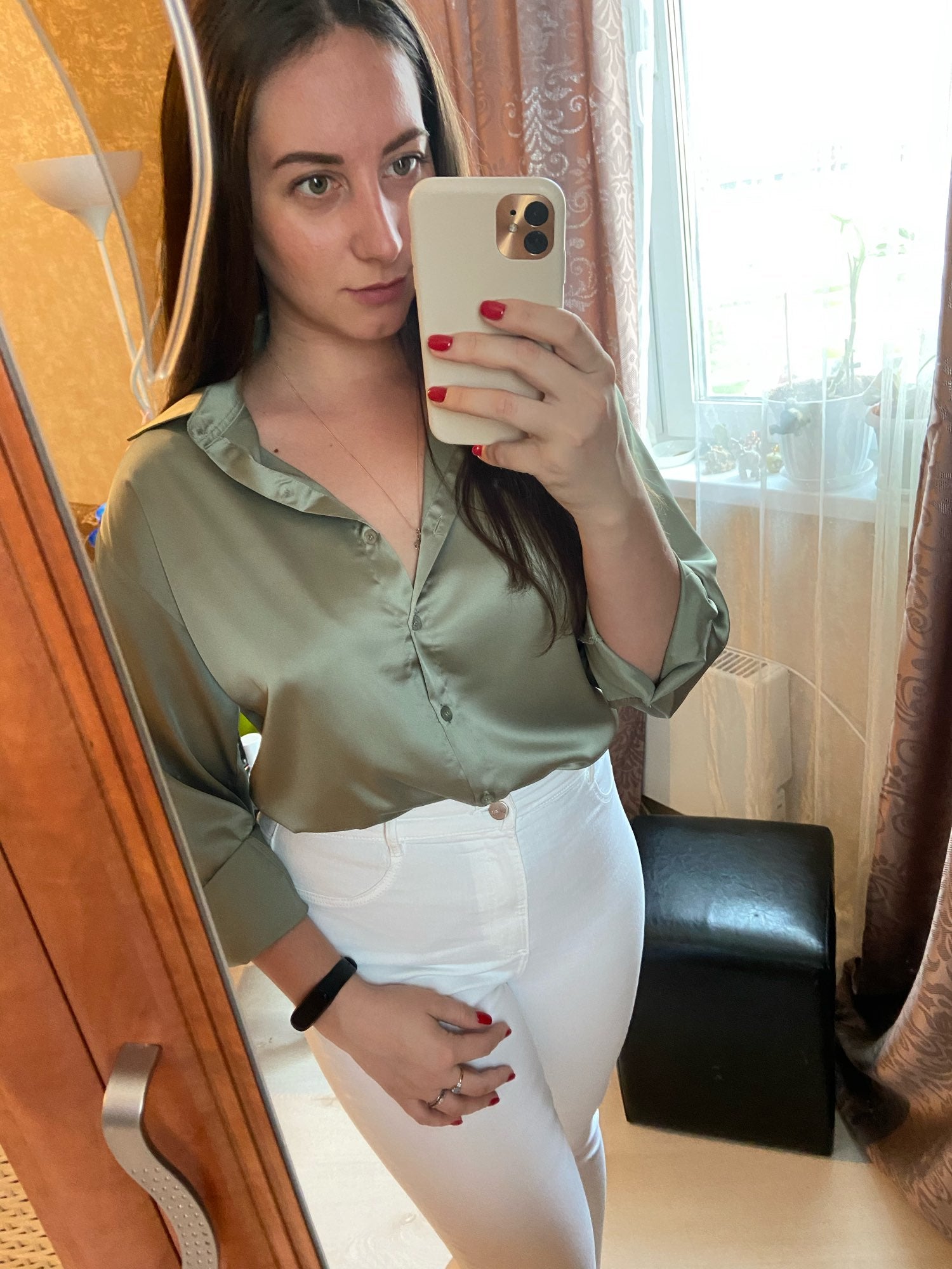 Chemisier en satin intemporel - Femme