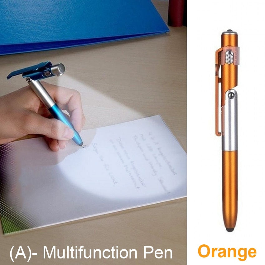 3x Stylo pliable avec lumière LED intégrée