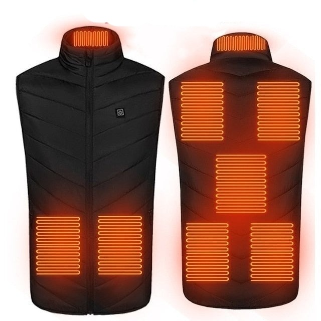 Gilet Chauffant Electrique - 8 Zones chauffantes