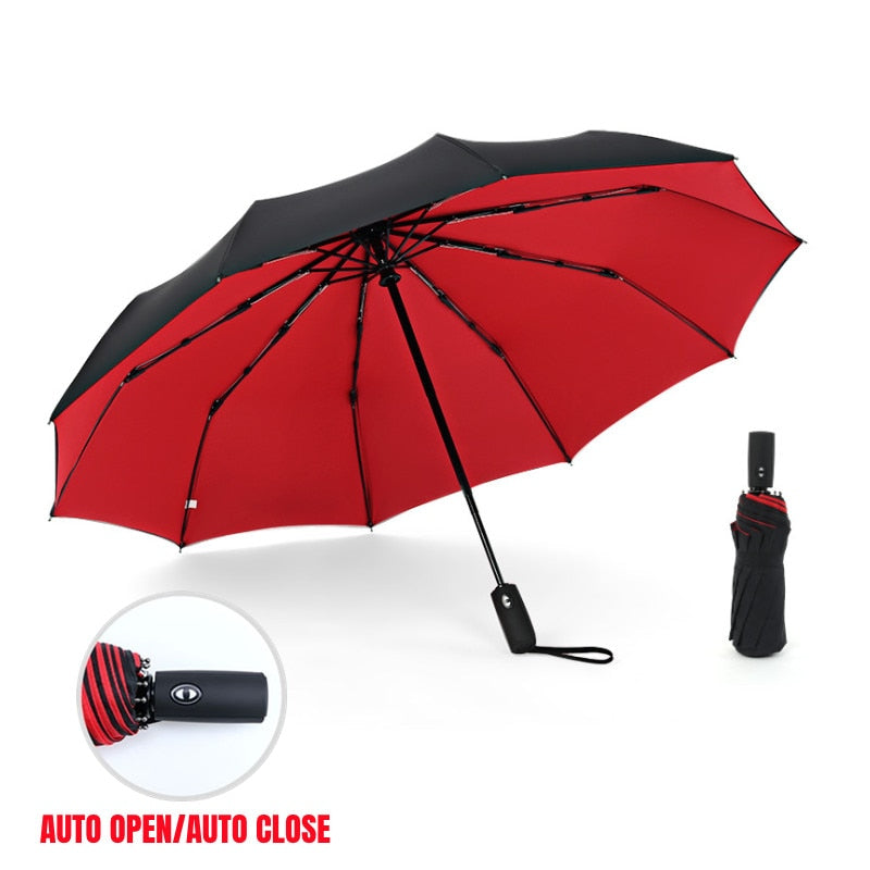 Parapluie XXL double couche et coupe-vent