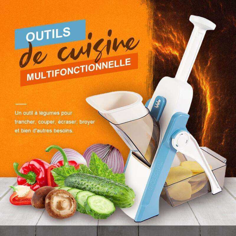 Kitchen'SLICER : Le découpeur de fruits et légumes 5 en 1