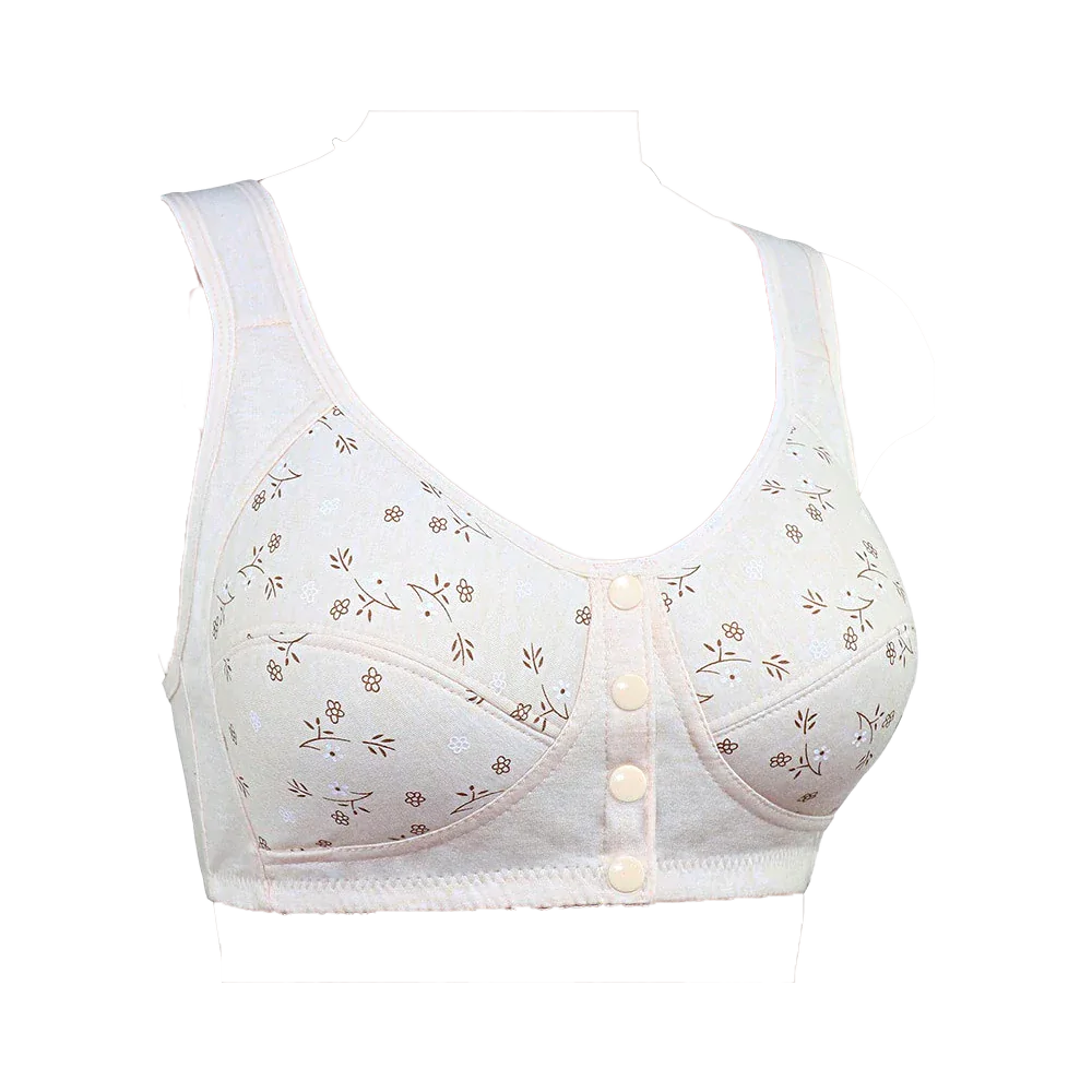 100% cotton floral print bra