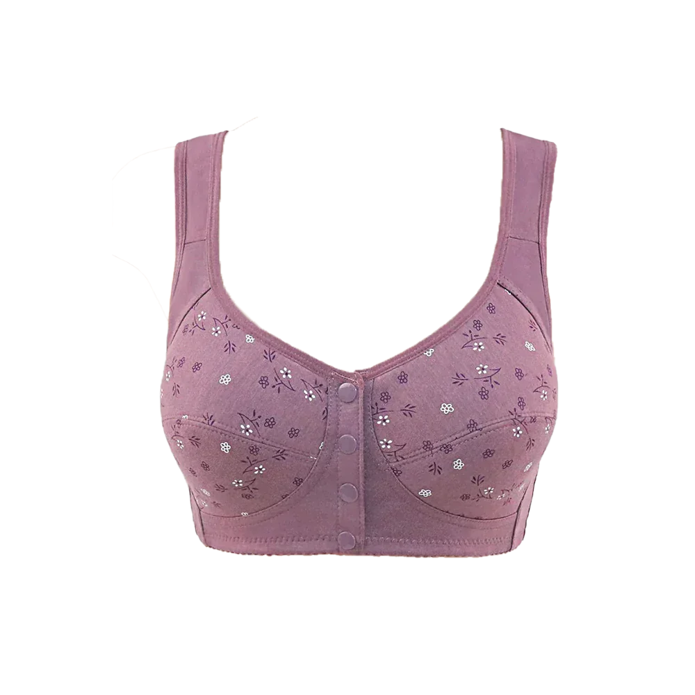100% cotton floral print bra